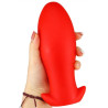 EggPlay Plug Silicone Saurus Egg M 12 x 5.3cm Rouge